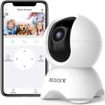 Assark 2.5K Überwachungskamera Innen 360 Grad Pan/Tilt 2.4G WLAN Haustierkamera, Bewegungserkennung und Nachtsicht, Zwei-Wege-Audio, Cloud & SD Karte Speicherung, 1920p,Nur Bewegung, (Weiss)