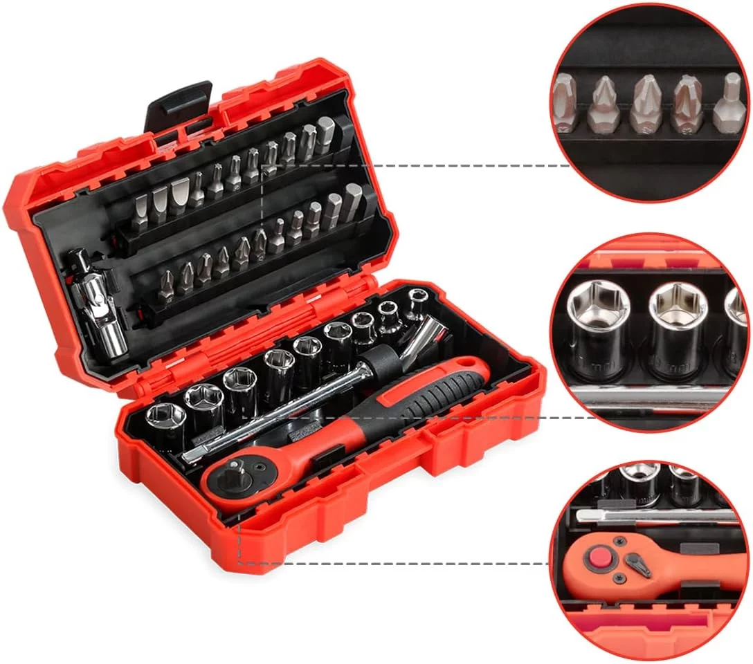 FOURROBBER Werkzeugset 35-tlg. Steckschlüssel