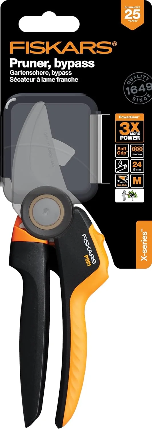 Fiskars Bypass-Gartenschere M, X-series PowerGear, P921