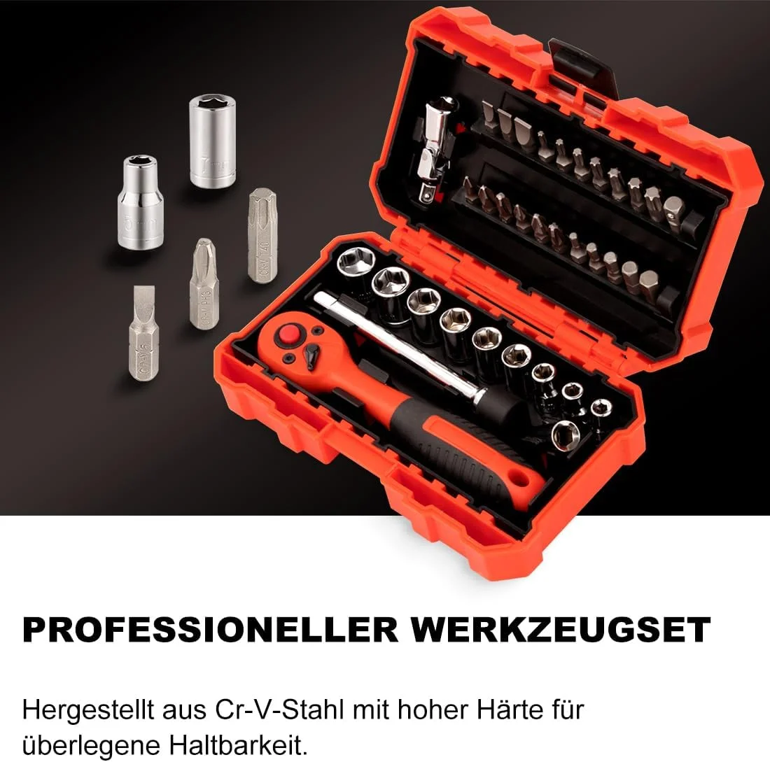 FOURROBBER Werkzeugset 35-tlg. Steckschlüssel
