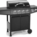 TAINO BASIC 4+1 BBQ Gasgrill Grillwagen Edelstahl-Brenner + Seitenkocher Grill TÜV (BASIC 4+1 Gasgrill)