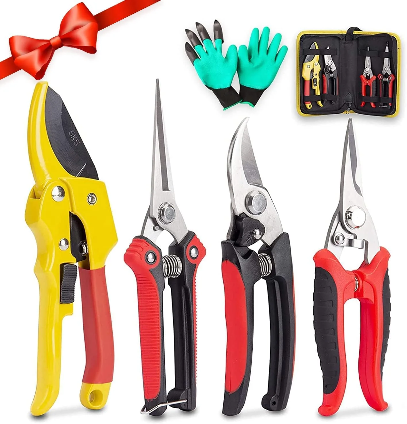 Fstop Labs 4 Stücke Gartenschere, Scharfe Rosenschere aus Edelstahl