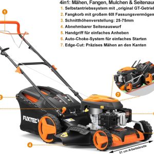 Fuxtec 4in1 Benzin Rasenmäher FX-RM5196-6PS/4,4kW