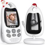 Babyphone mit Kamera Tragbares Vox-Funktion Temperatursensor Nachtsicht-Video-Babyfon 2,4 Ghz, BOIFUN Intelligentes Standby Baby monitor Gegensprechanlage Schlaflieder Lange Akkulaufzeit, 720p