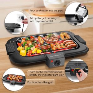Aigostar Elektrogrill Elektrischer BBQ Grill 2000 Watt