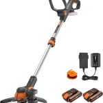 WORX WG163E Akku Rasentrimmer 20V – Kantenschneider Rasen – 2-in-1 Funktion: Rasentrimmer und Kantenschneider – 30cm Schnittdurchmesser – komfortabel & kompakt – inkl. 2x2Ah Akkus & Ladegerät