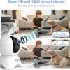 Assark 2.5K Überwachungskamera Innen 360 Grad Pan/Tilt 2.4G