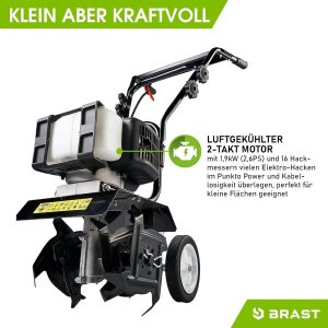 BRAST® Benzin Motorhacke Gartenfräse 1,9kW