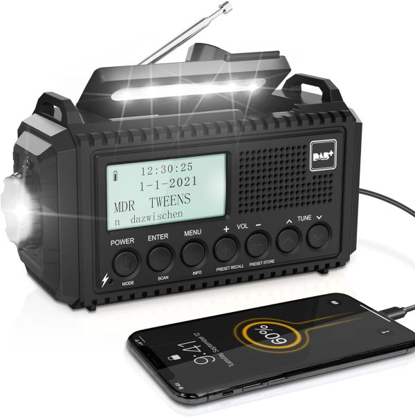 DAB/DAB+/UKW Digitalradio mit Eingebaute 5000mAh