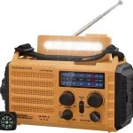 Tragbare Solar, Notfall Radio mit Kurbel, Dynamo Wetter AM/FM/SW Radio,4000mAh Wiederaufladbare Powerbank,USB-Handy-Lader,LED Taschenlampe & Leseleuchte,SOS Alarm,Kompass für Camping Ourdoor