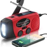 AOKBON Solar Radio Tragbare Radios Kurbelradio Dynamo Radio Wiederaufladbar Notfallradio Mit Powerbank LED Taschenlampe SOS Alarm Für Ourdoor Notfall