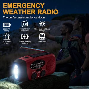 AOKBON Solar Radio Tragbare Radios Kurbelradio