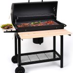 OneConcept Beefbutler - Smoker, Holzkohlegrill, Gartengrill, Smokerhaube, Räuchern, Grillen direkt und indirekt, 3 verchromte Grillroste, Abnehmbarer Kohlebehälter, Trolley-Räder, graphitgrau