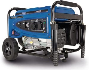 Scheppach SG3200 Benzin Stromgenerator | 2800 Watt | 6,5PS | 15L Tank | 196cm³ 4-Takt-Motor | 2x 230V Steckdose | 1x 12V DC Konnektor | mit Fahrvorrichtung | Generator Stromerzeuger Notstromaggregat