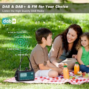 Kurbelradio DAB+/DAB/UKW mit 5000mAh Akku