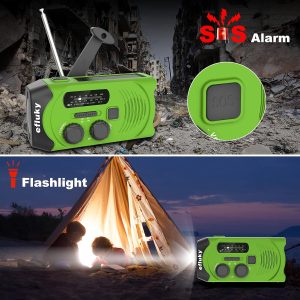 Efluky Solar Radio AM/FM Kurbelradio Tragbar USB