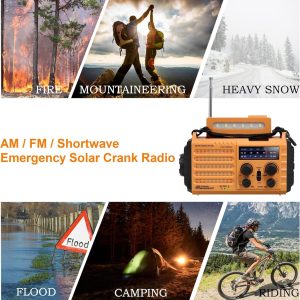 Tragbare Solar, Notfall Radio mit Kurbel
