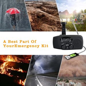 Kurbelradio,4000mAh Notfallradio Solar Radio Kurbelradio
