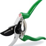 GRÜNTEK Gartenschere FALKE Teflon Baumschere, Klinge aus japanischem SK5 Stahl, Bypass Pflanzenschere 215 mm Secateurs, Ergonomische Garten-Pflanzen-Blumenschere