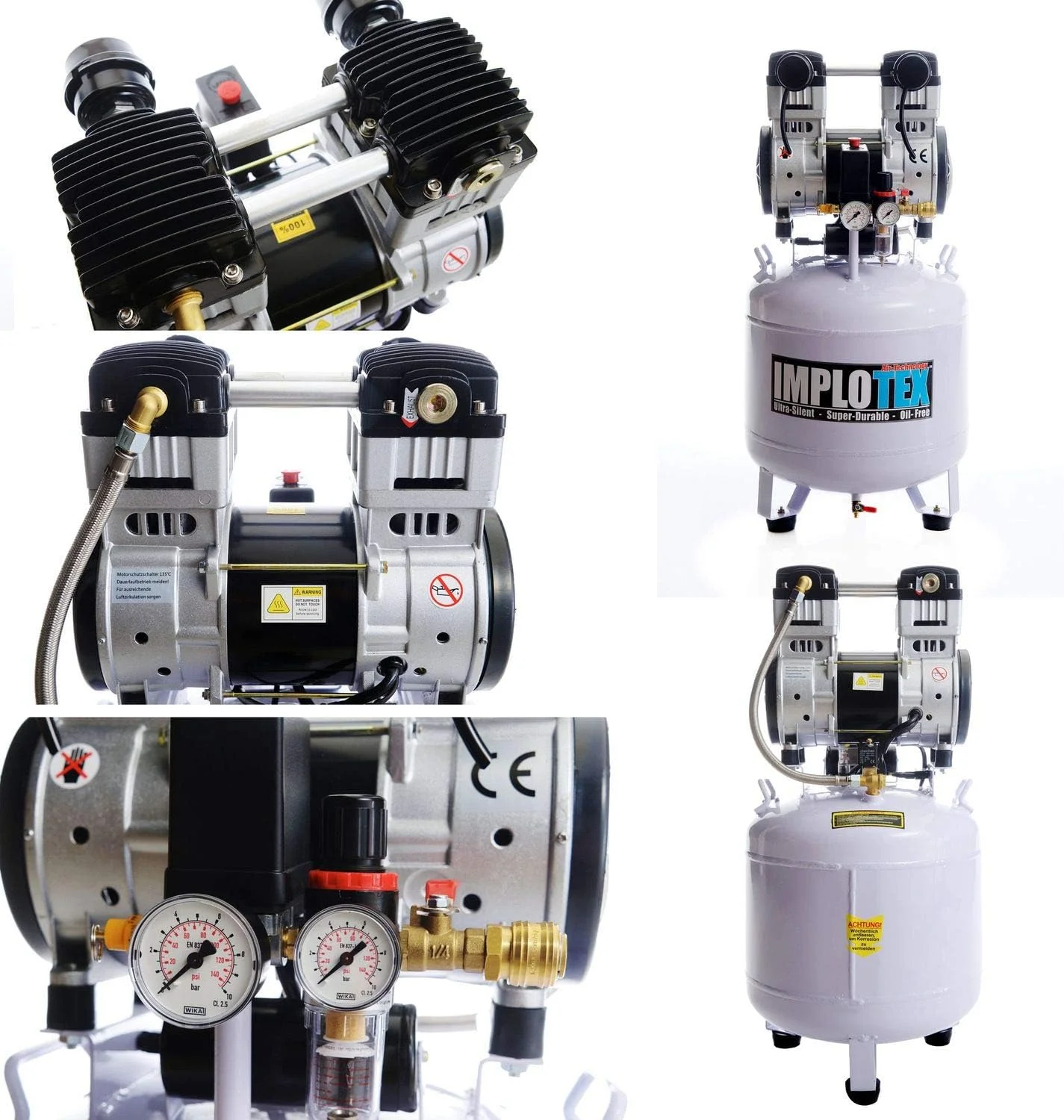 IMPLOTEX 1500W 2PS Silent Flüsterkompressor