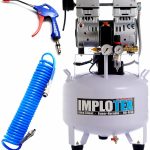 IMPLOTEX 850W Silent Flüsterkompressor Druckluftkompressor 55dB leise ölfrei Kompressor (850W 30 Liter mit Zubehör)