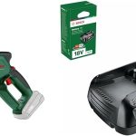 Bosch Akku - Mini Kettensäge EasyChain 18V-15-7 (Zum Schneiden von Holz; 18 Volt System; Kettengeschwindigkeit: 6,95 m/s; ohne Akku) & Bosch Home & Garden Akku-Pack 18V 2,5Ah