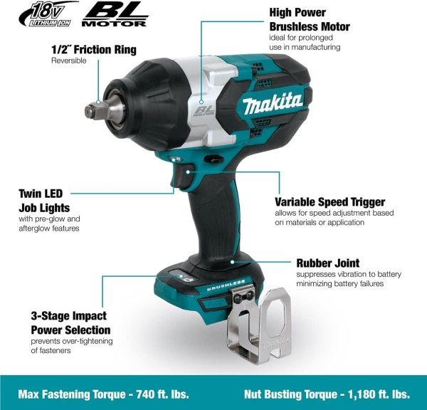 Makita DTW1002Z Akku-Schlagschrauber 18,0 V