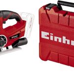 Einhell Akku Stichsäge TE-JS 18 Li Solo Power X-Change (Lithium Ionen, 18 V, max. 80 mm, 4-Stufen Pendelhub, Absaugadapter) + Koffer E-Box S35 (für universelle Aufbewahrung von Werkzeug und Zubehör)