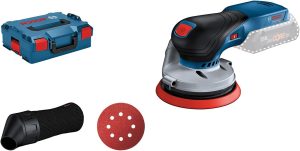 Bosch Professional Akku Exzenterschleifer GEX 18V-125 (inkl. Schleifteller (125mm), 1x Schleifpapier, Staubbeutel, L-BOXX, ohne Akku/ Ladegerät)