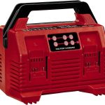 Einhell Original Ladegerät Power X-Quattrocharger 4A Power X-Change (Li-Ion, 18V, gleichzeitiges Laden von 2x2 Akkus, Akkuüberwachung, intelligentes Lademanagement, 6-fache LED-Zustandsanzeige)