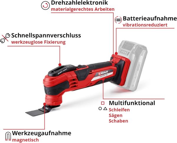 Einhell Akku-Multifunktionswerkzeug VARRITO 18 V