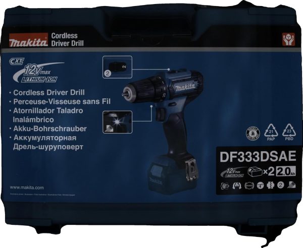 Makita DF333DSAE Akku-Bohrschrauber 12 V max