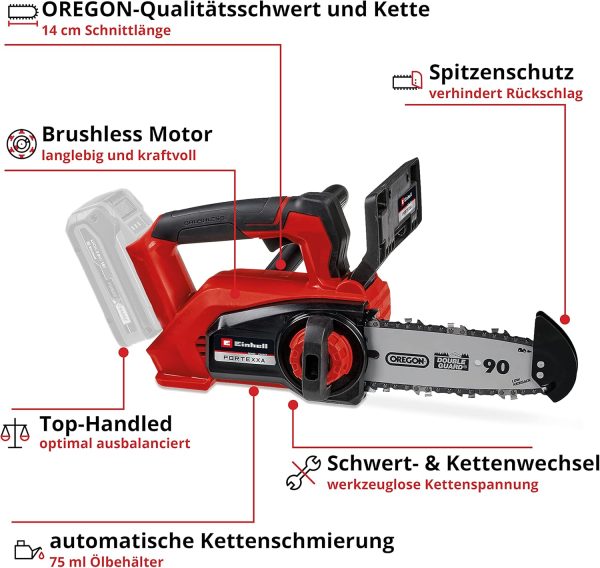 Einhell Professional Einhand-Akku-Kettensäge FORTEXXA 18/20