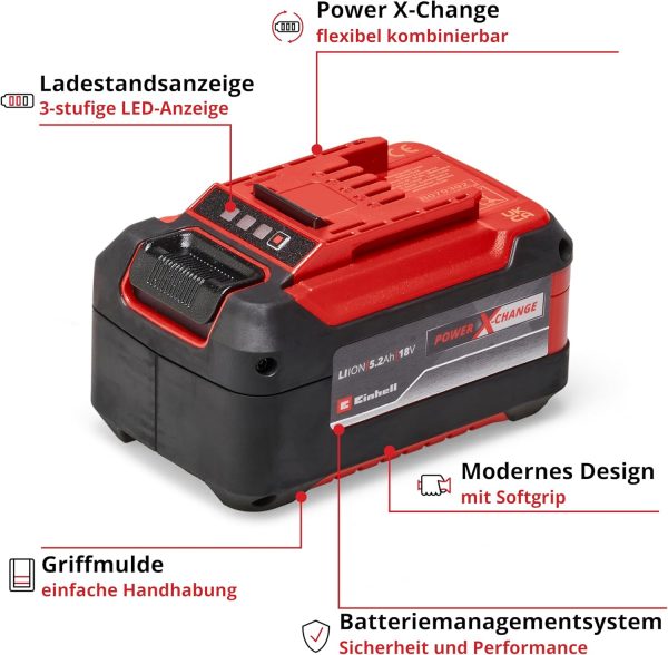 Original Einhell 5,2 Ah Plus System Akku Power X-Change