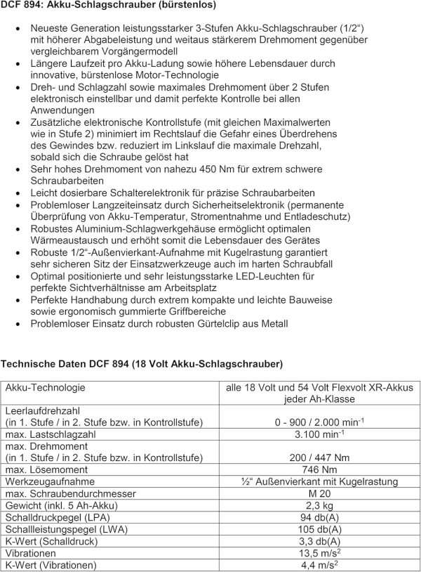 Dewalt DCK856P4-QW Akku Combopack, 18 V / 5 Ah (8-tlg.)