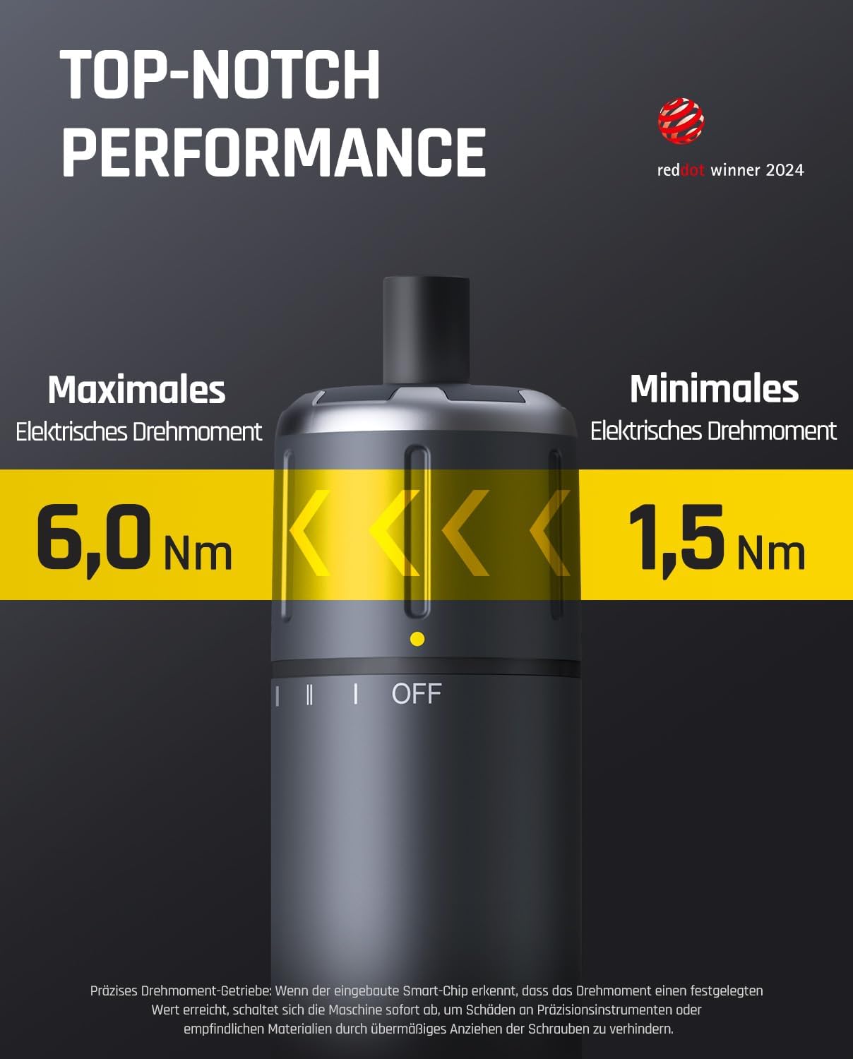 Fanttik S1 Pro 3.7V Magnetische Electric Screwdriver, Leistungsstarkes-Schraubendreher-Set mit 16 Bits, Einstellbare 3 Drehmomente bis zu 6 Nm, 2000-mAh-Akku, Geeignet für die Möbel/Computerreparatur – Bild 2