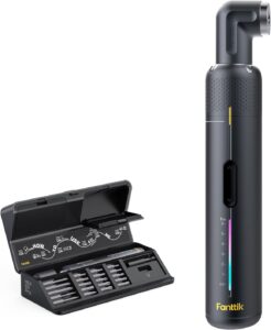 Fanttik S2 Pro 3,7V Elektroschrauber, Akku-Schrauberset, 7 Drehmoment (0,5 bis 6 Nm), 20 magnetische Bits, 1/4-Zoll-Sechskant-Aufnahme mit 90°-Adapter, geeignet für Möbel und Haushaltsreparaturen