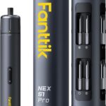 Fanttik S1 Pro 3.7V Magnetische Electric Screwdriver, Leistungsstarkes-Schraubendreher-Set mit 16 Bits, Einstellbare 3 Drehmomente bis zu 6 Nm, 2000-mAh-Akku, Geeignet für die Möbel/Computerreparatur
