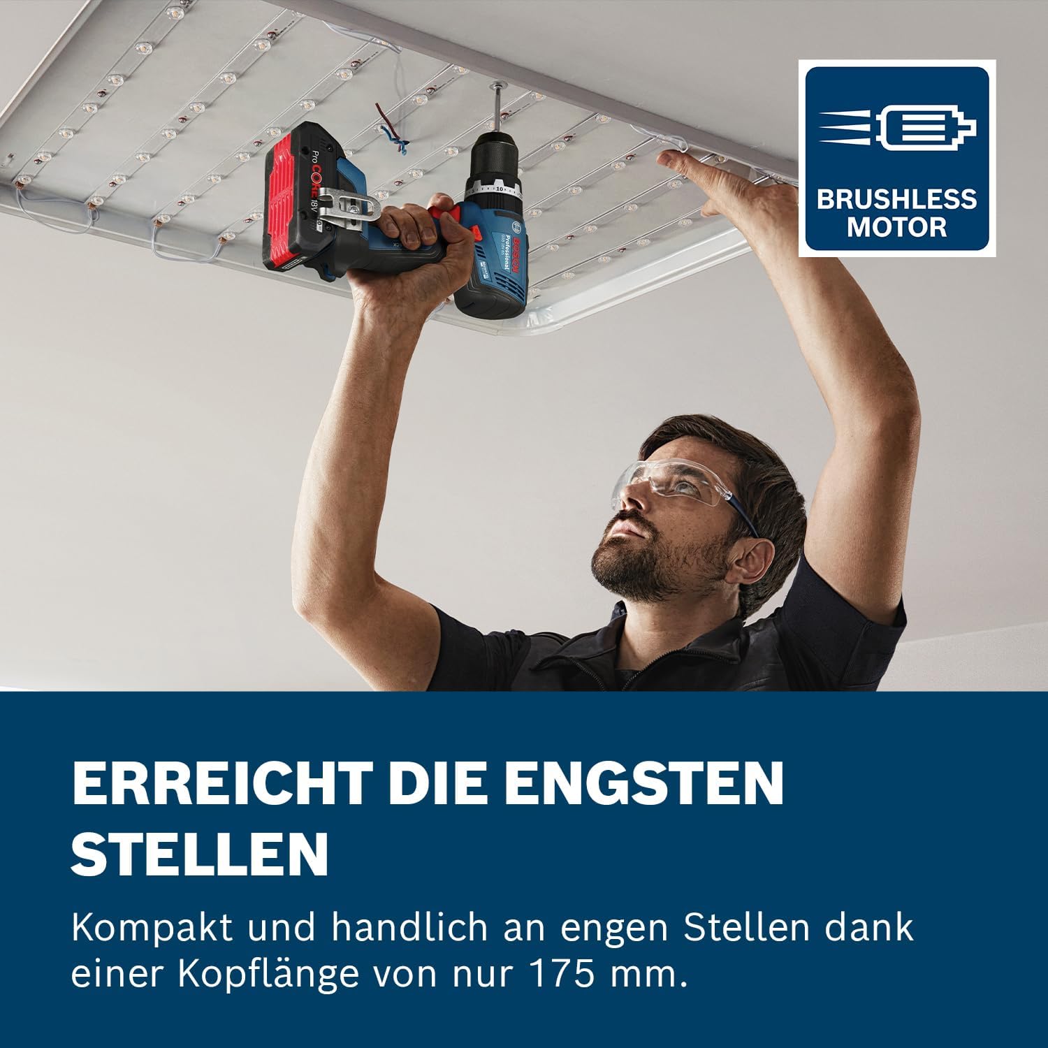 Bosch Professional 18V System Akku-Bohrschrauber GSB 18V-65 (bürstenloser Motor, Kopflänge 175) – Bild 3