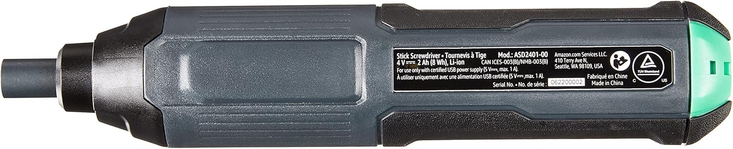 Amazon Basics by SKIL, Akku-Schraubendreher, wiederaufladbar, 3,6 V (4V max.) mit 10-teiligem Bit-Set und USB-Kabel – Bild 3