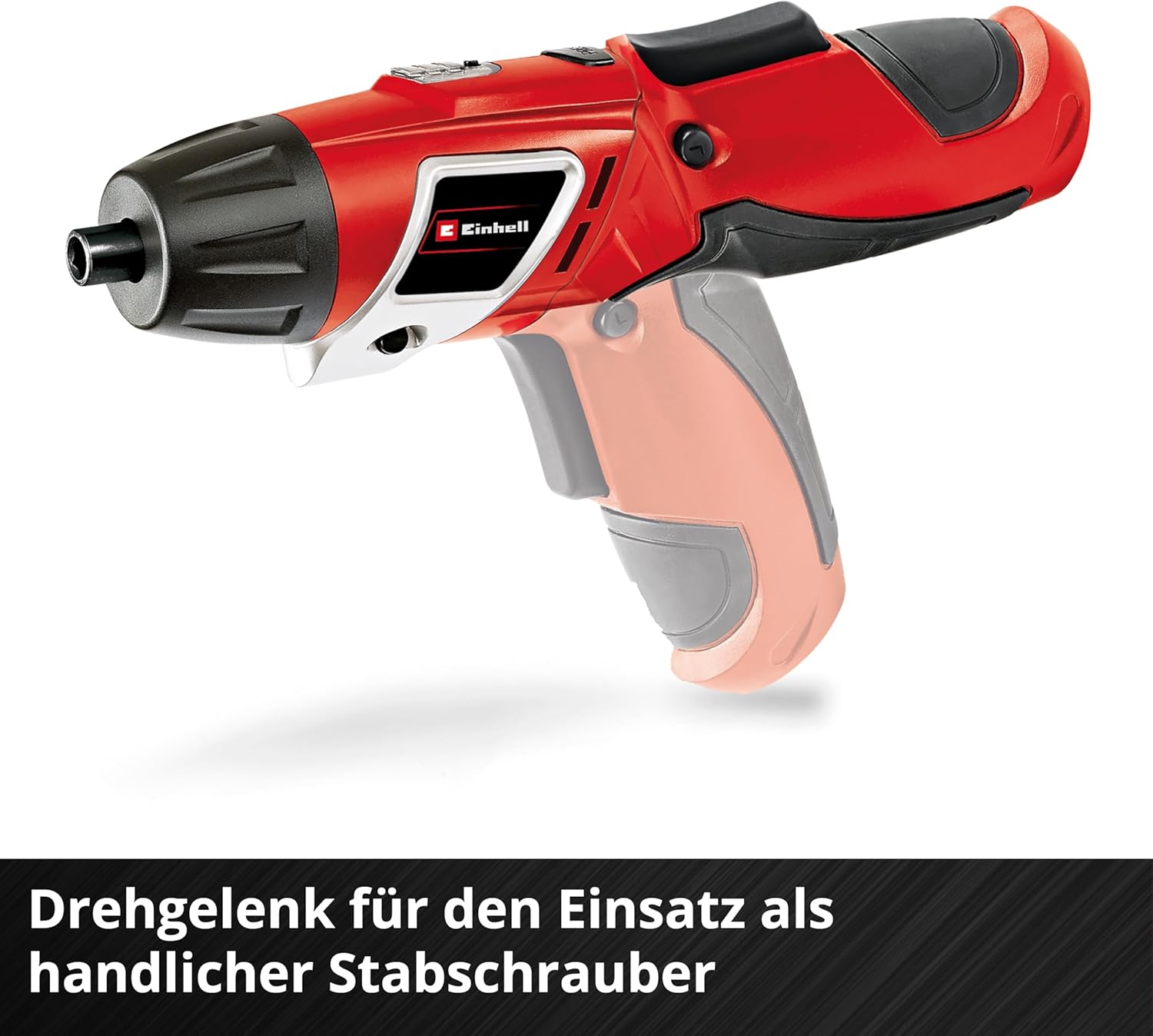 Einhell Akkuschrauber TC-SD 3,6 Li (3,6V, 1300 mAh, 3 Nm Drehmoment, Drehgelenk im Handgriff, LED-Licht, Softgriff, Ladekontrollleuchte, inkl. 6 Bits) – Bild 4