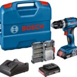 Bosch Professional 18V System Akku Schlagbohrschrauber GSB 18V-45 (Drehzahl 1.900 min⁻¹, inkl. 2x 2.0Ah Akku, Zubehöre, GAL 18V-20, L-Case) – Amazon Exclusive