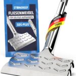 Fliesenmeißel SDS-Plus [165x75mm] 28° abgewinkelt Breitmeißel für Bohrhammer, Fliesenmeissel zur Fliesen Entfernung & Fliesenkleber, Stemmarbeiten, breiter Meißel, Flachmeißel Werkzeug