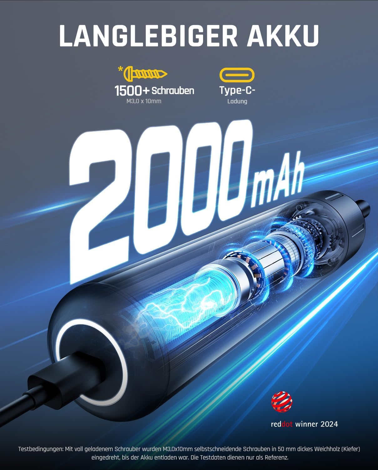 Fanttik S1 Pro 3.7V Magnetische Electric Screwdriver, Leistungsstarkes-Schraubendreher-Set mit 16 Bits, Einstellbare 3 Drehmomente bis zu 6 Nm, 2000-mAh-Akku, Geeignet für die Möbel/Computerreparatur – Bild 5