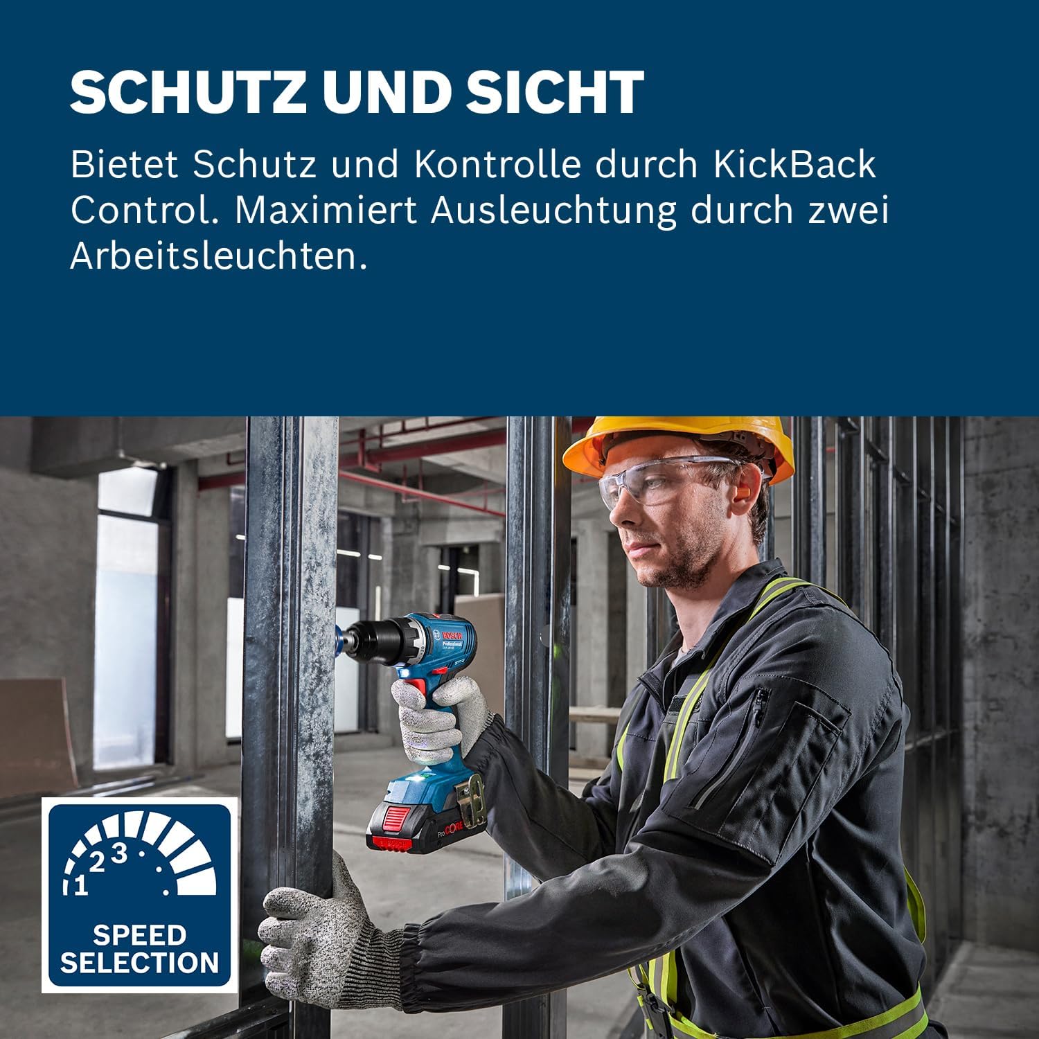 Bosch Professional 18V System Akku-Bohrschrauber GSR 18V-65 (bürstenloser Motor, Kopflänge 166) – Bild 4
