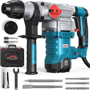 ENEACRO SDS-Plus Bohrhammer, 1500W 6Joule Abbruchhammer 6 Variable Geschwindigkeit 0-920U/Min mit 4 Funktionen, Anti-Vibrationsgriff und Sicherheitskupplung, 32 mm Bohrleistung in Beton