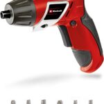 Einhell Akkuschrauber TC-SD 3,6 Li (3,6V, 1300 mAh, 3 Nm Drehmoment, Drehgelenk im Handgriff, LED-Licht, Softgriff, Ladekontrollleuchte, inkl. 6 Bits)