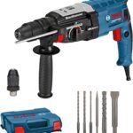 Bosch Professional Bohrhammer GBH 2-28 F (Leistung 880 Watt, Bohr-Ø Beton max: 28 mm, inkl. 6tlg. Bohr-Meißel-Set, SDS-plus, L-Case) - Amazon Exclusive Set Set