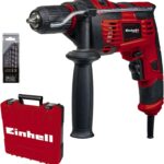 Einhell Schlagbohrmaschinen-Set TC-ID 720/1 E Kit (Bohren/Schlagbohren, 13 mm-Schnellspannbohrfutter, Drehzahl-Elektronik, inkl. 5-tlg. Bohrer-Set für Beton + E-Box Basic)