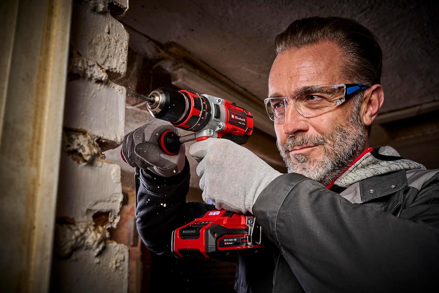 Einhell Professional Akku-Schlagbohrschrauber TP-CD 18/80 Li-i BL - Solo Power X-Change (18 V, Brushless, 80 Nm, Schlagbohrfunktion, 13 mm Bohrfutter, 2 Gang, ohne Akku) – Bild 4